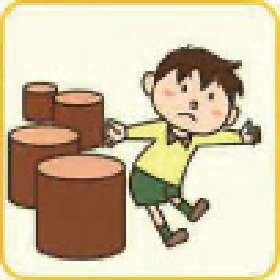 飛び降りることができる遊具の高さから飛び降りようとする行為